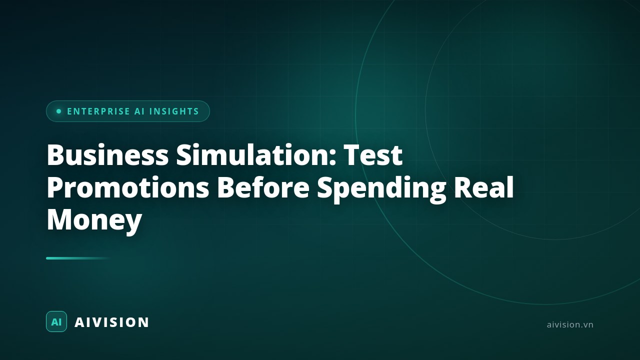 Simulación empresarial: prueba promociones antes de gastar