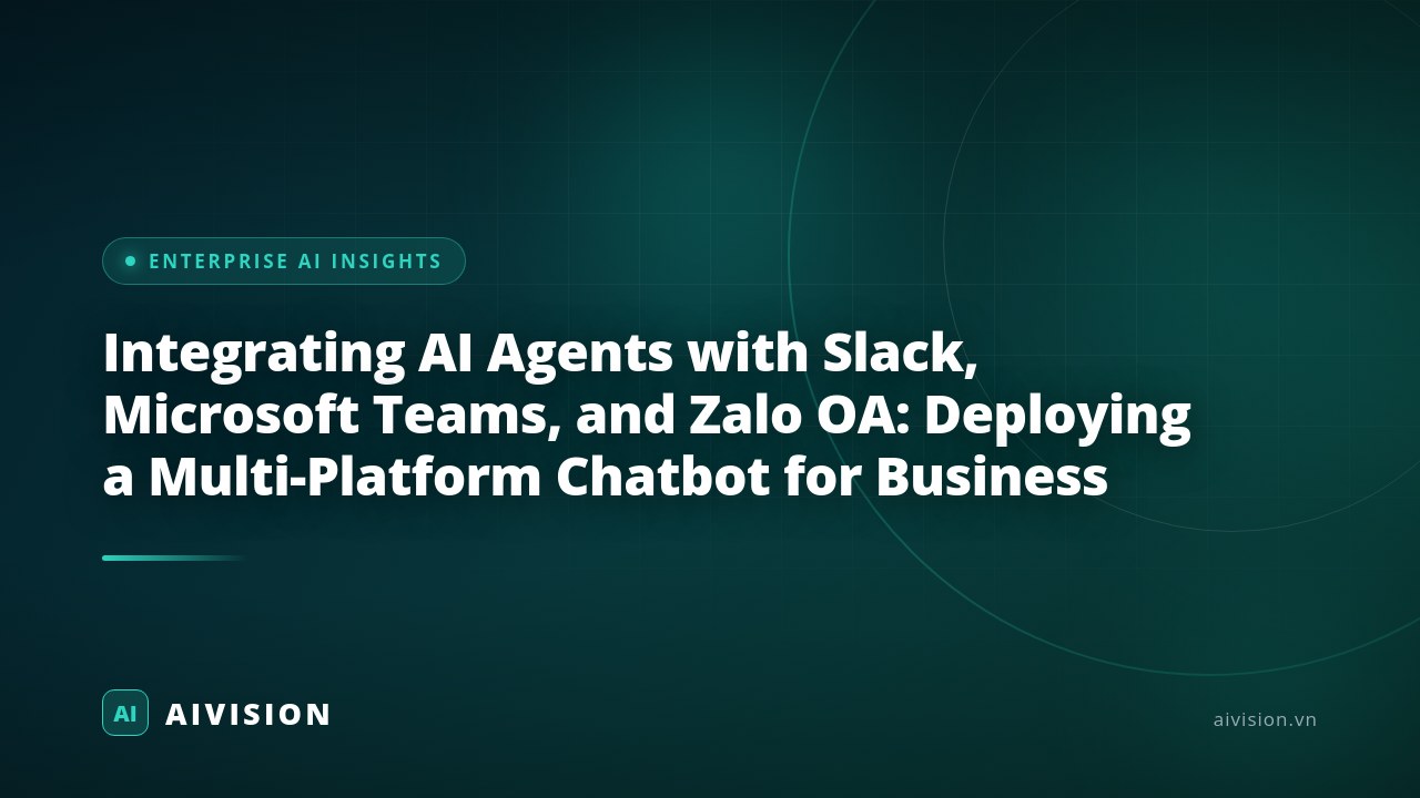 Chatbots multiplataforma con IA en Slack, Teams y Zalo OA